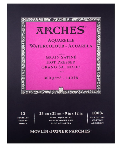 Arches Block - 9 x 12" Hot Press 140lb