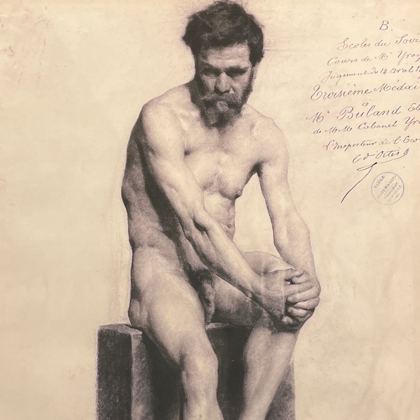 Buland, Eugene - Figure Drawing - 1873