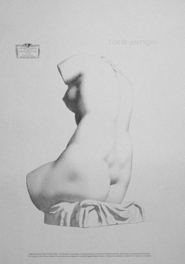 Bargue Plate I-64 Female Torso, Rear View