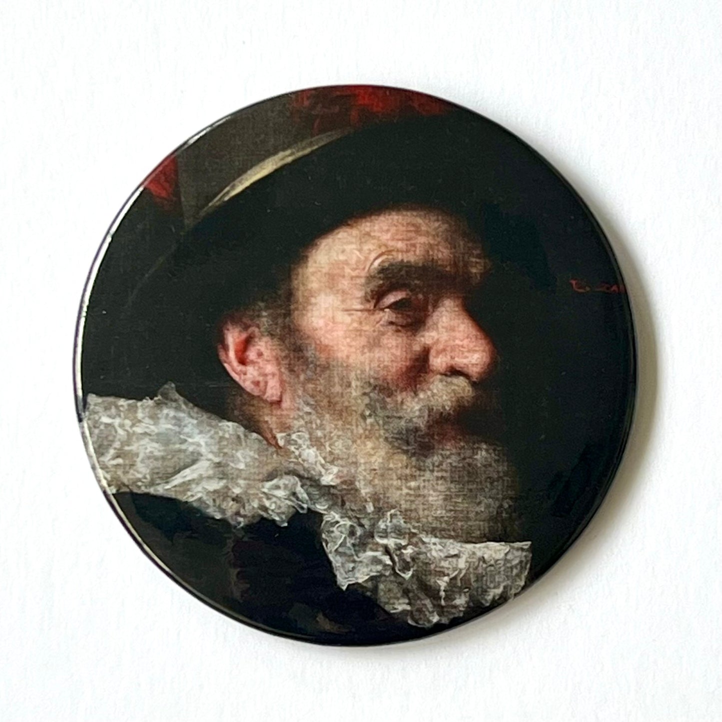 3" Pocket Mirror “Untitled” by Eduardo Zamacois y Zabala (Spanish 1841-1871)