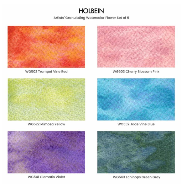 Holbein Artists' Watercolor Flower Set of 6
