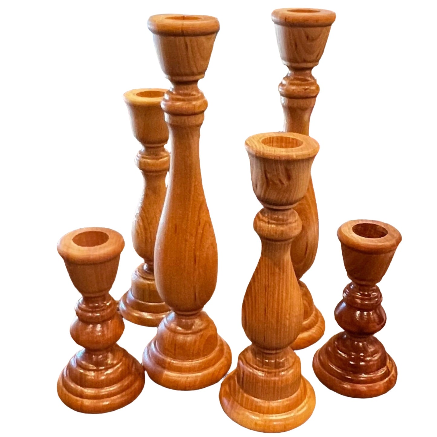 Wooden candlesticks