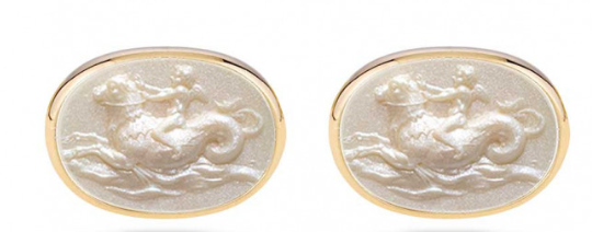 Italian Intaglio cufflink, oval
