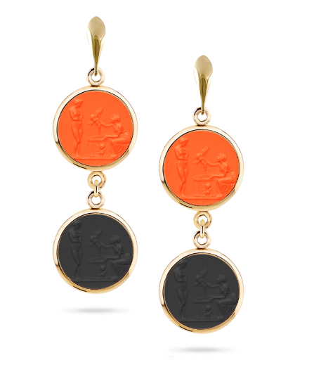 Italian Intaglio Earring