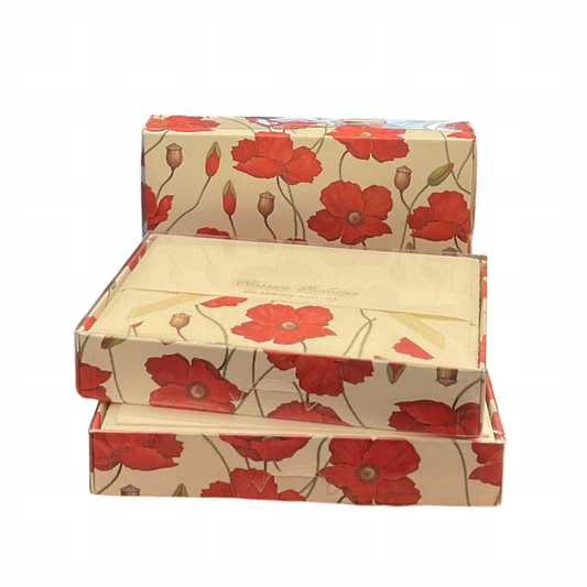 Boxed Notecards with Poppies lined envelopes