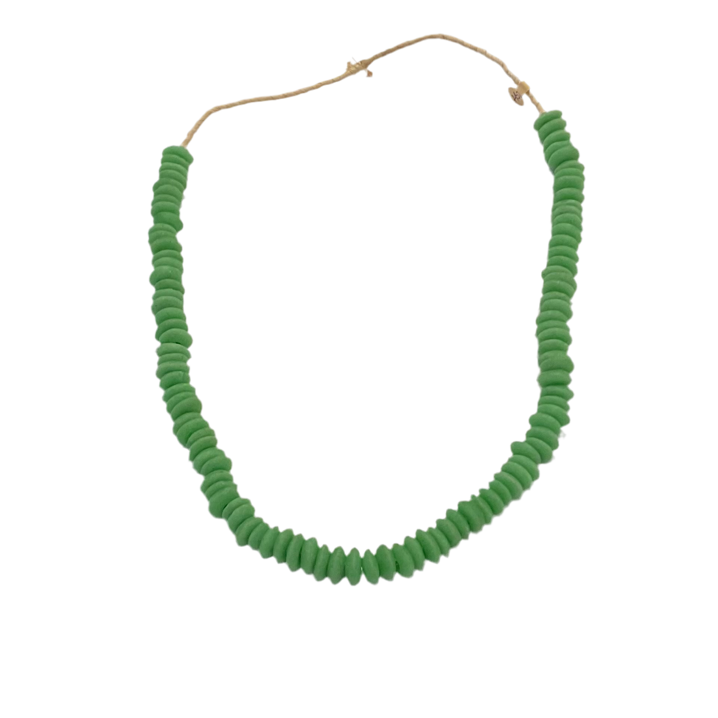 Ashanti Glass Saucer Beaded Necklace