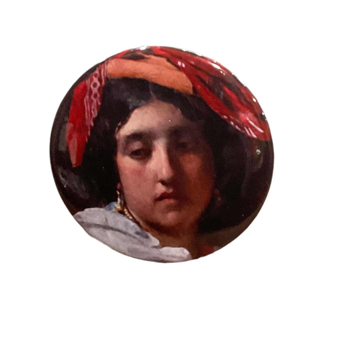 3" Pocket Mirror Léon Joseph Florentin Bonnat (French 1833-1922) L'Italienne