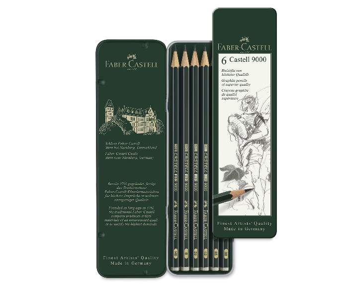 Faber-Castell 9000 Graphite Pencil Tin Set
