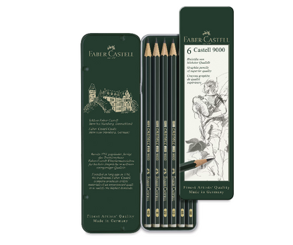 Faber-Castell 9000 Graphite Pencil Tin Set