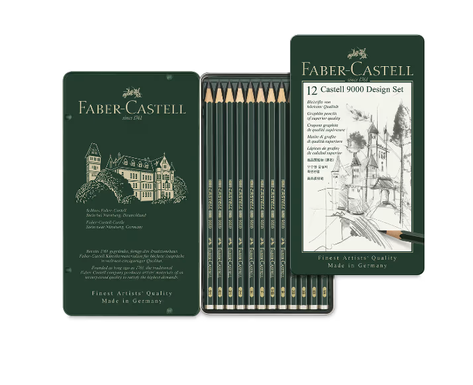 Faber-Castell 9000 Graphite Pencil Tin Set