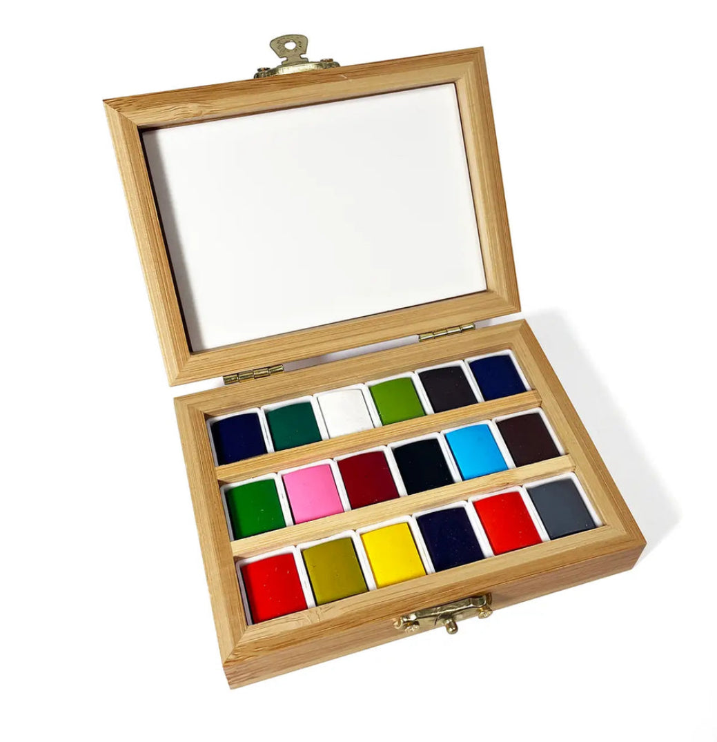 Watercolor Bamboo Box Set of 18 Colors