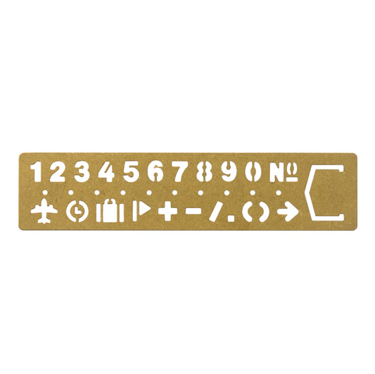 Travelers Brass Number Template Bookmark