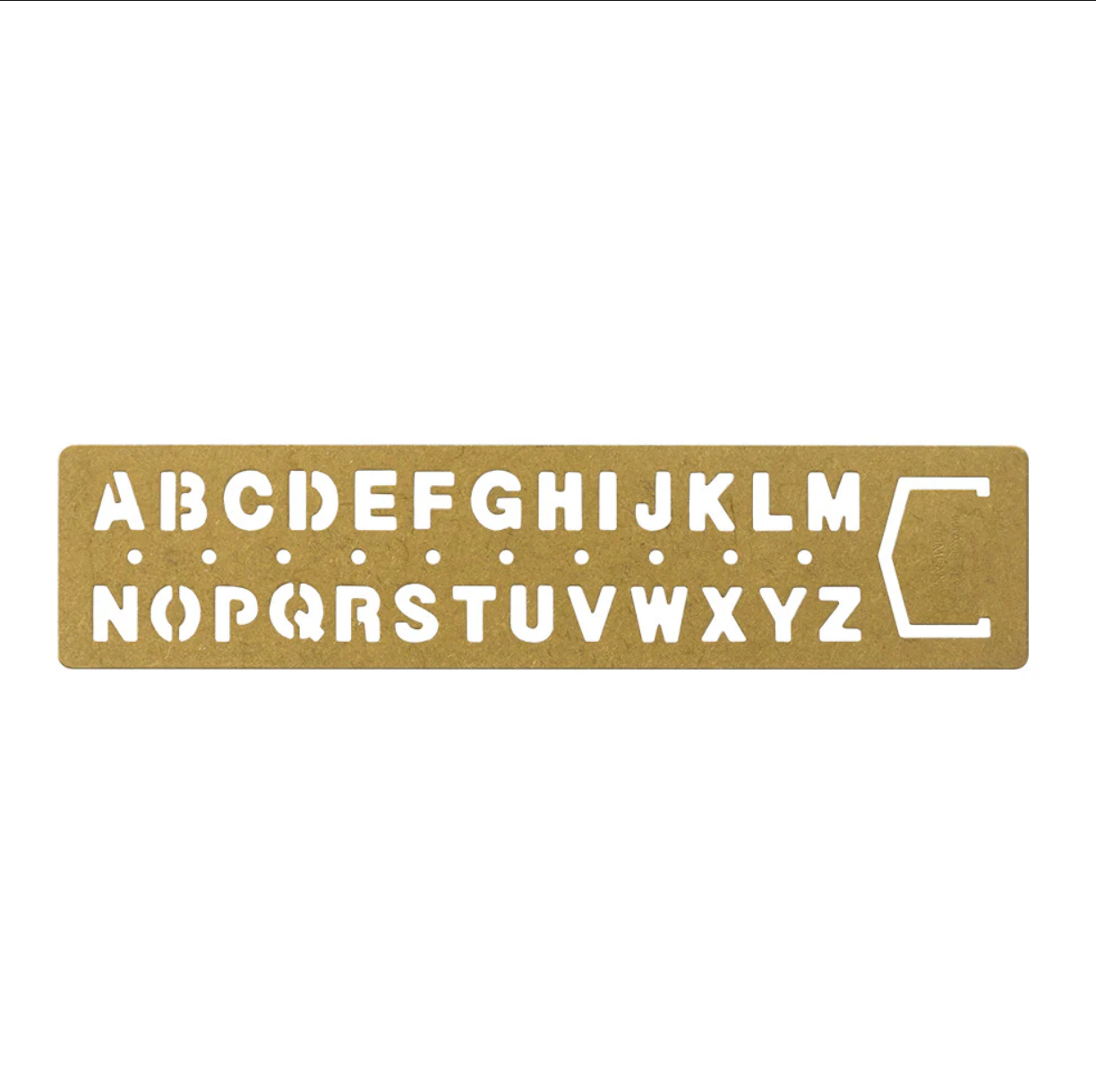 Travelers Brass Alphabet Template Bookmark