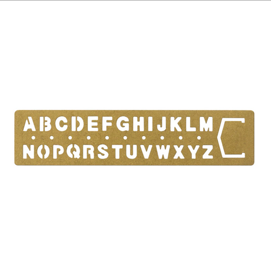 Travelers Brass Alphabet Template Bookmark