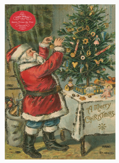 John Derian Santa Trims the Tree Puzzle