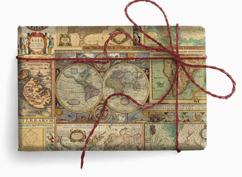 Florentine Wrapping Paper, 2 Folded Sheets 19.7 X 27.6 in.