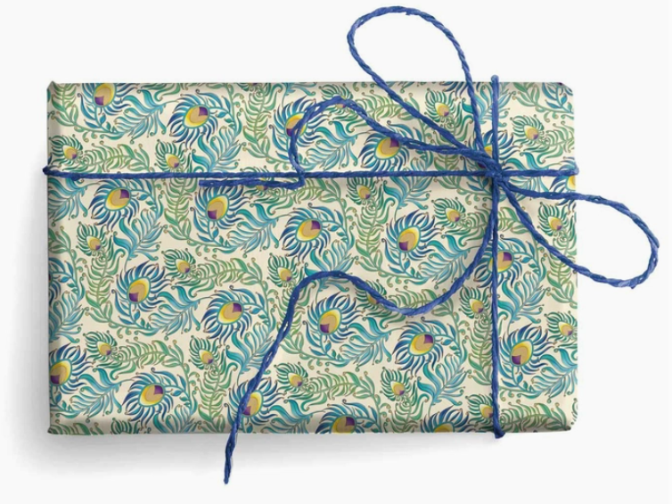 Florentine Wrapping Paper, 2 Folded Sheets 19.7 X 27.6 in.