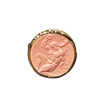 Italian intaglio ring with adjustable band