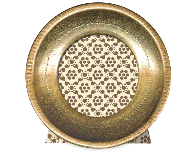 Florentine Frame - Round Gold Leaf