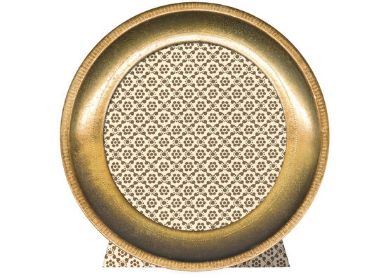 Florentine Frame - Round Gold Leaf