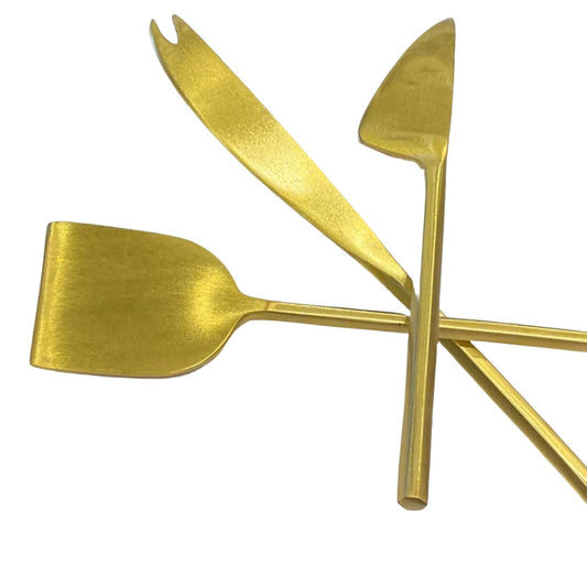 Brass Cheese Serving Set