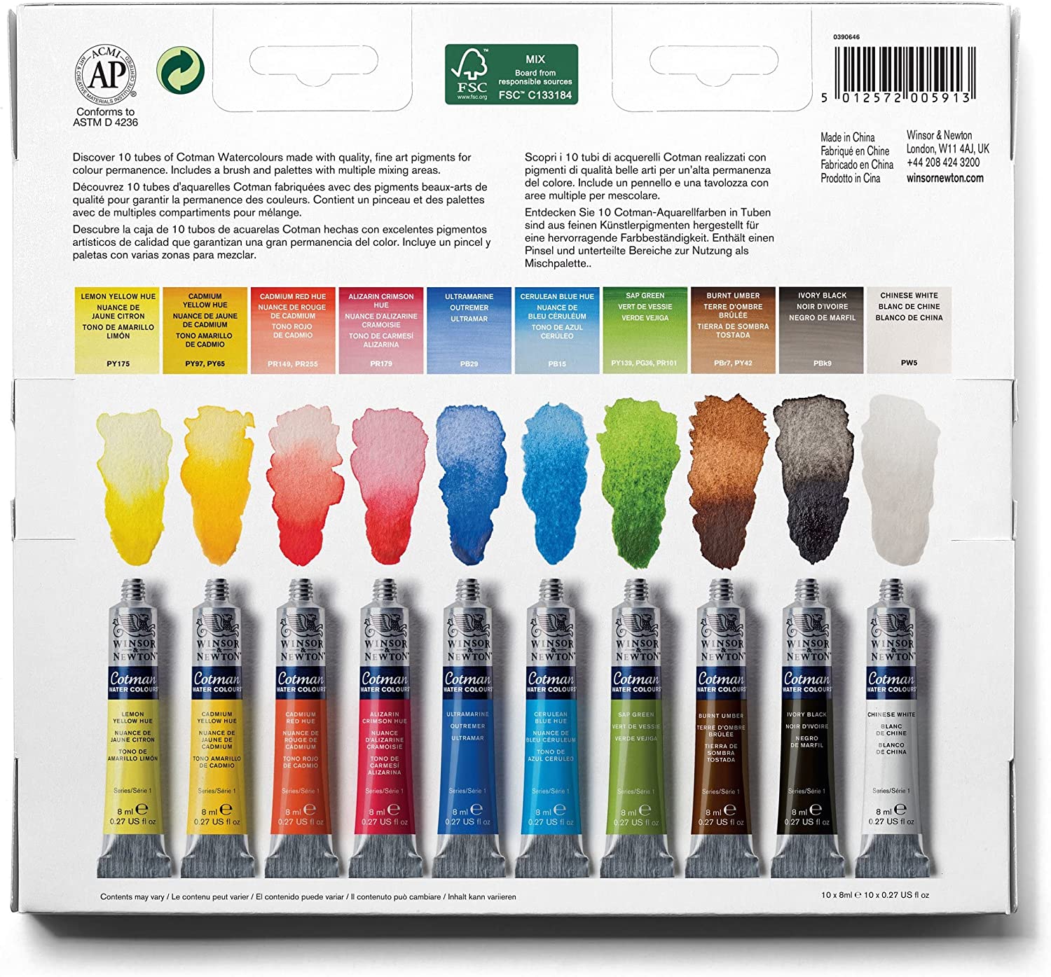 Winsor and newton watercolour shops pallete