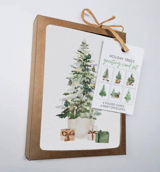 Holiday Tree Cards - box set